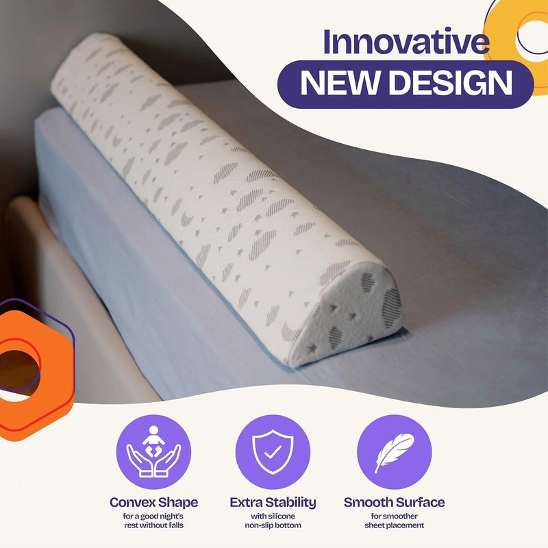 ComfyBumpy Bed Bumper for Toddlers 52" x 5" – Foam Bed Rail Guard with Non-Slip Stability | Safer & More Secure Convex Design | Fits Twin, Full, Queen & King Beds - Image 5